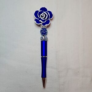 Beadable big flower pen